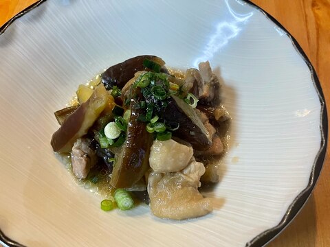 鶏肉とナスのニンニク醤油煮